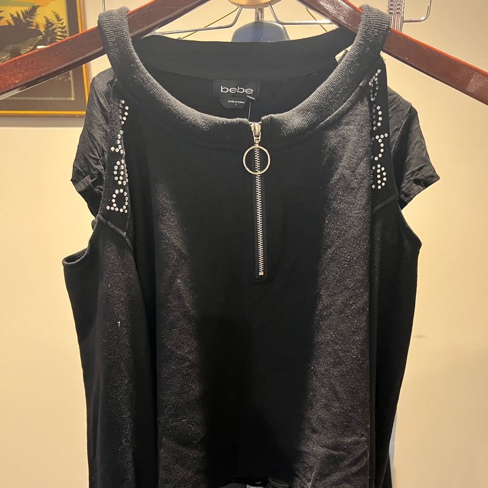 Women’s BeBe Open-Shoulder Long Sleeve Top
